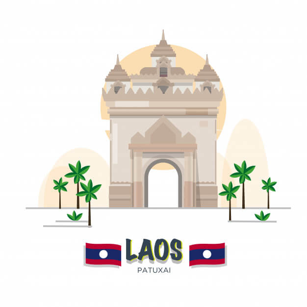 Patuxai victory monument in vientiane