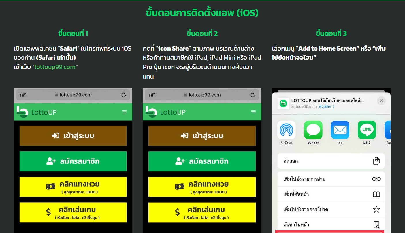 ติดตั้งlottoup