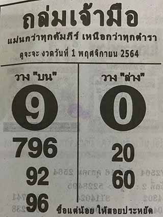 เลขถล่มเจ้ามือ